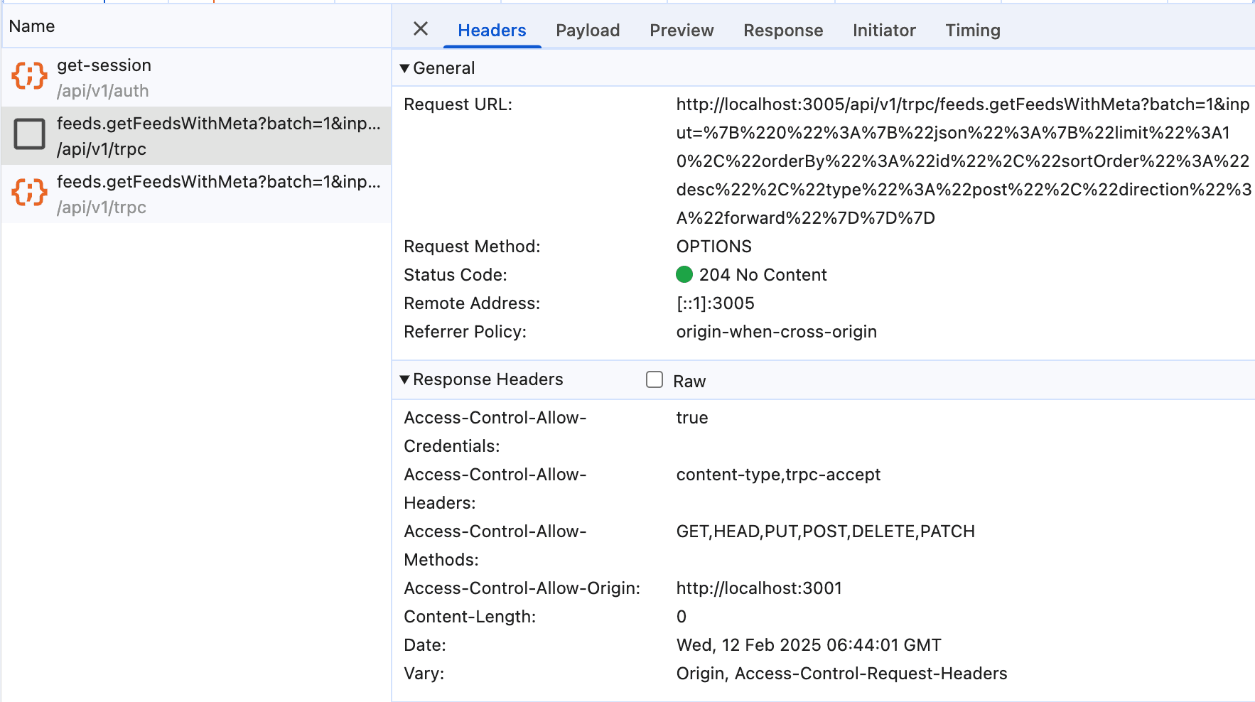 option request details