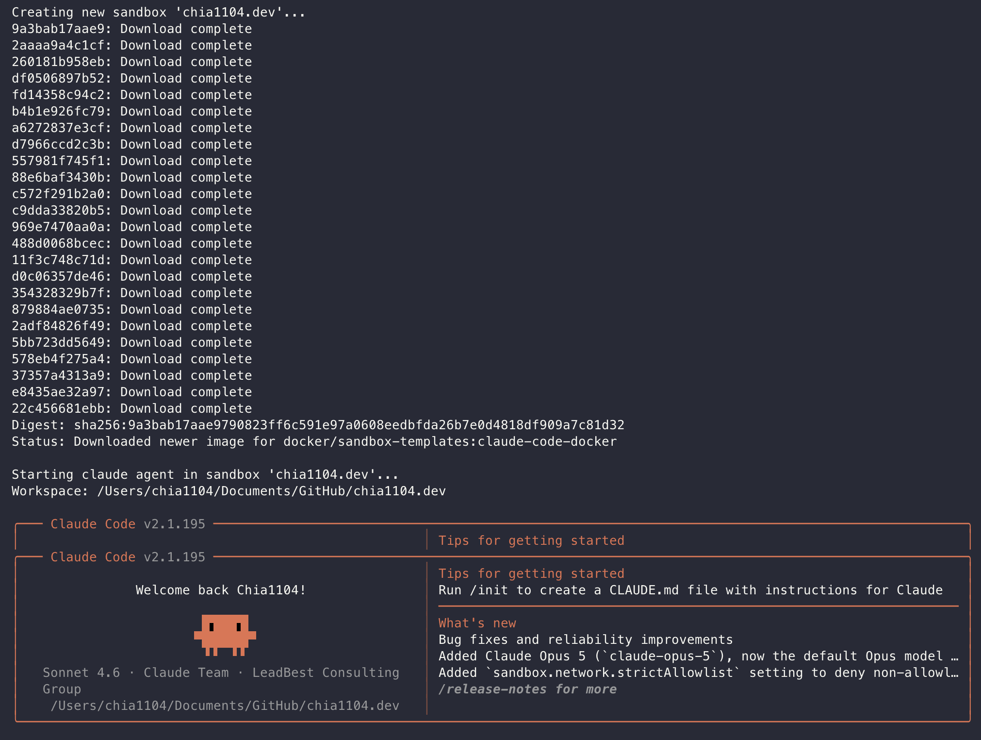 docker-sbx-claude